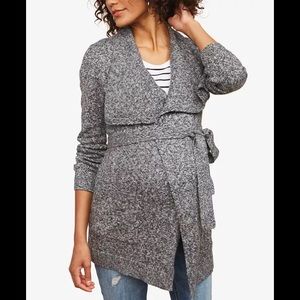 Motherhood Maternity Belted Cardigan with pockets in size Small